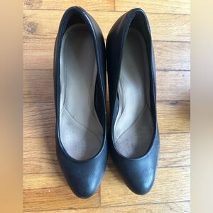 Clarks Black Leather Heels